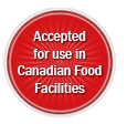 Formula 600 is accepted  for use in Canadian Food Facilities